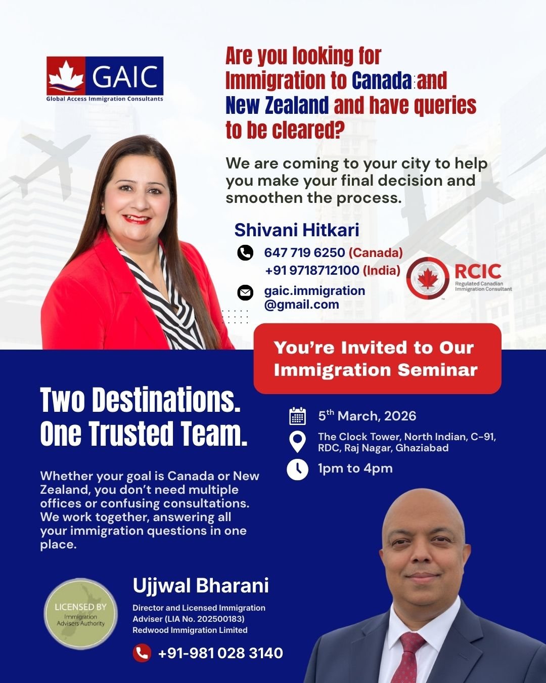 Upcoming immigration seminar on 5th of March